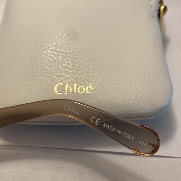 NWOT Chloe Rose Gold Clear CE635S Sunglasses with Case - Picture 3 of 10